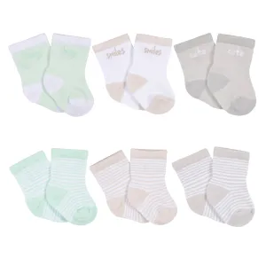 6-Pack Baby Neutral Vegetables Wiggle Proof® Socks