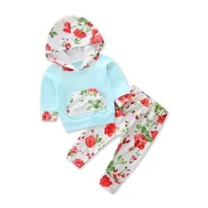 2pcs Floral Baby Girls Clothing Set