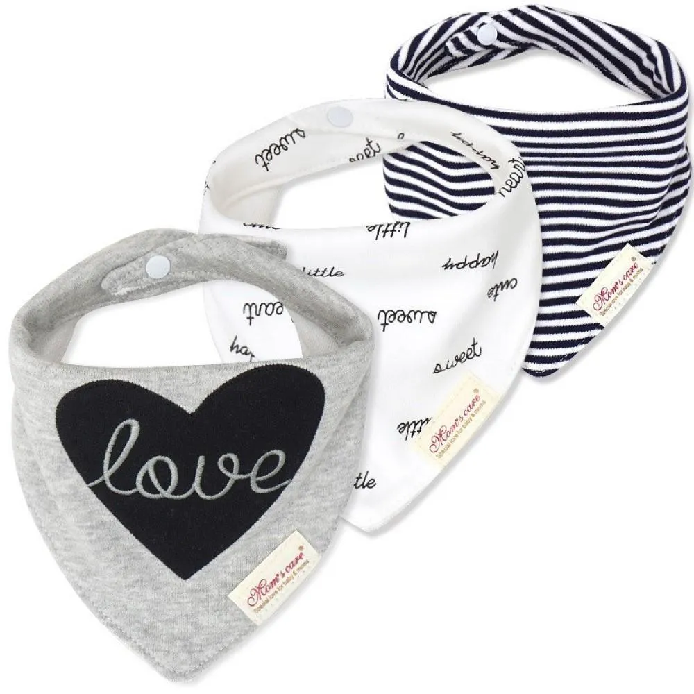 3PCS Baby Cotton double-layer thick waterproof Bibs Baby Accessories Wholesale