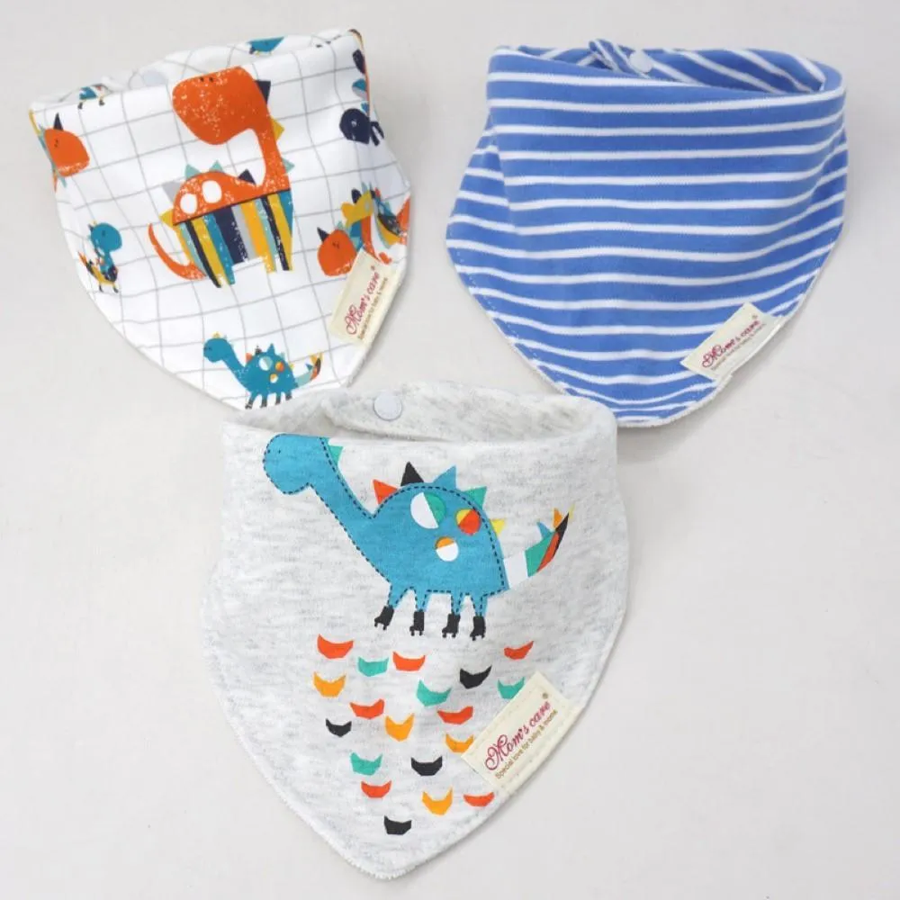 3PCS Baby Cotton double-layer thick waterproof Bibs Baby Accessories Wholesale