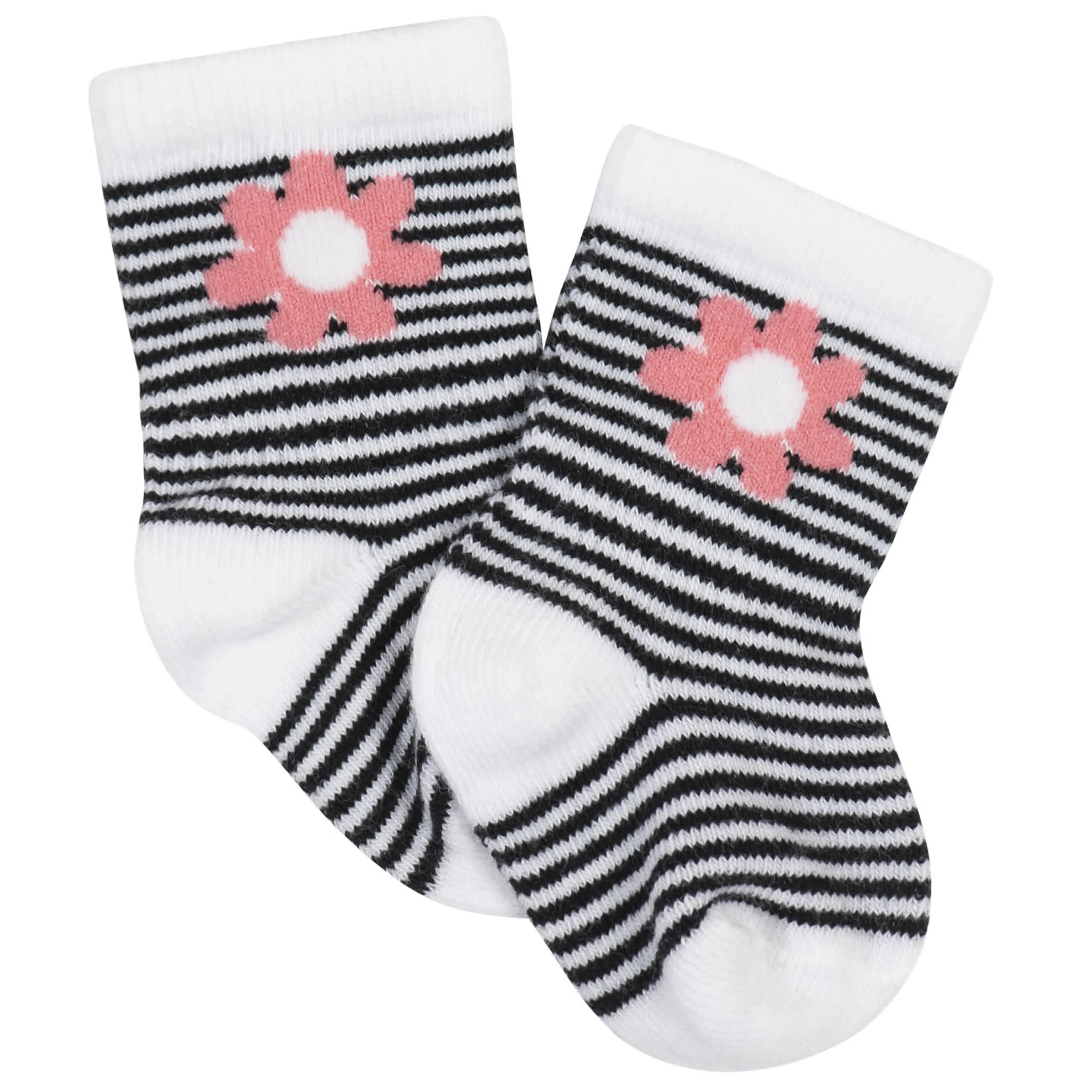 4-Pack Baby Girls Garden Floral Wiggle Proof® Socks