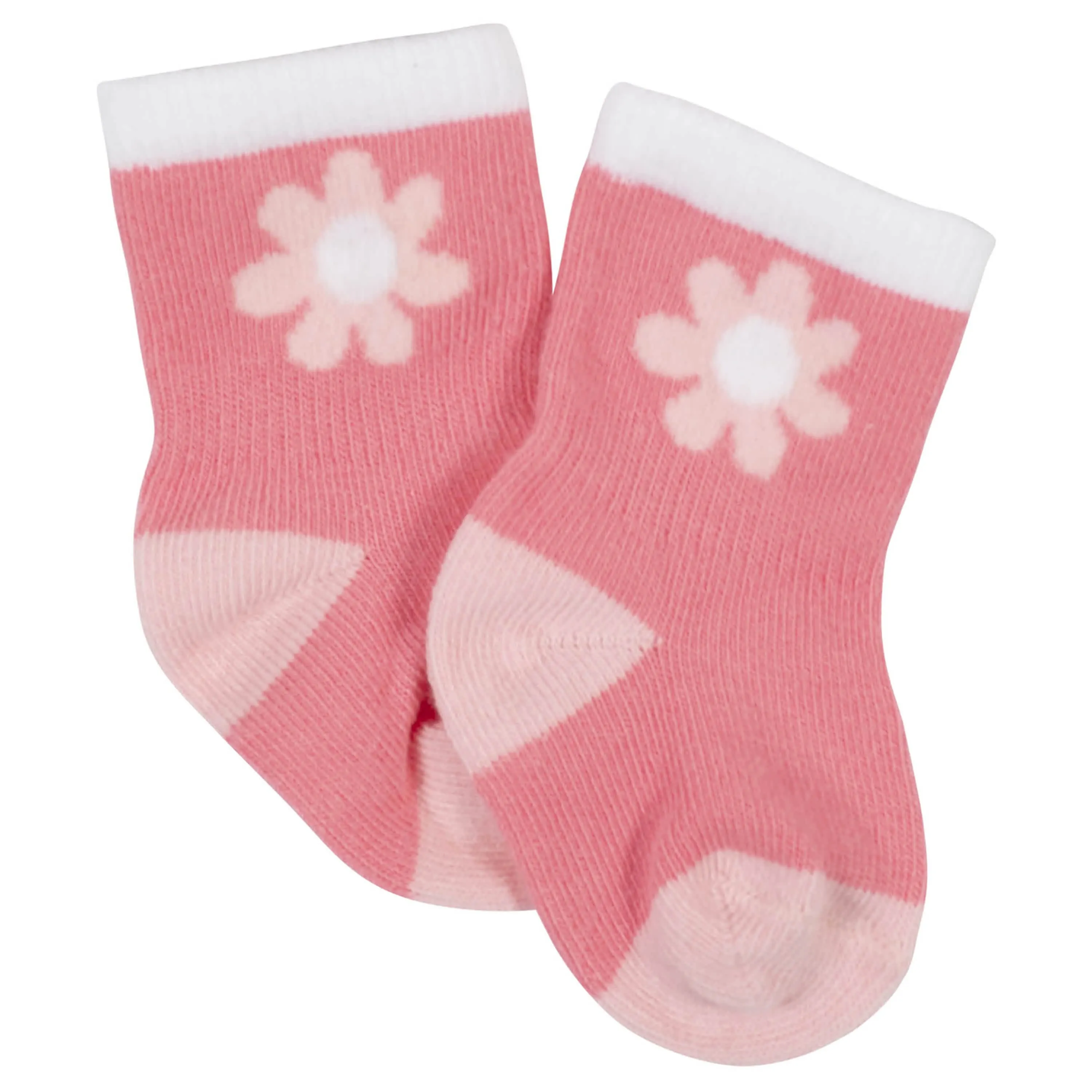 4-Pack Baby Girls Garden Floral Wiggle Proof® Socks