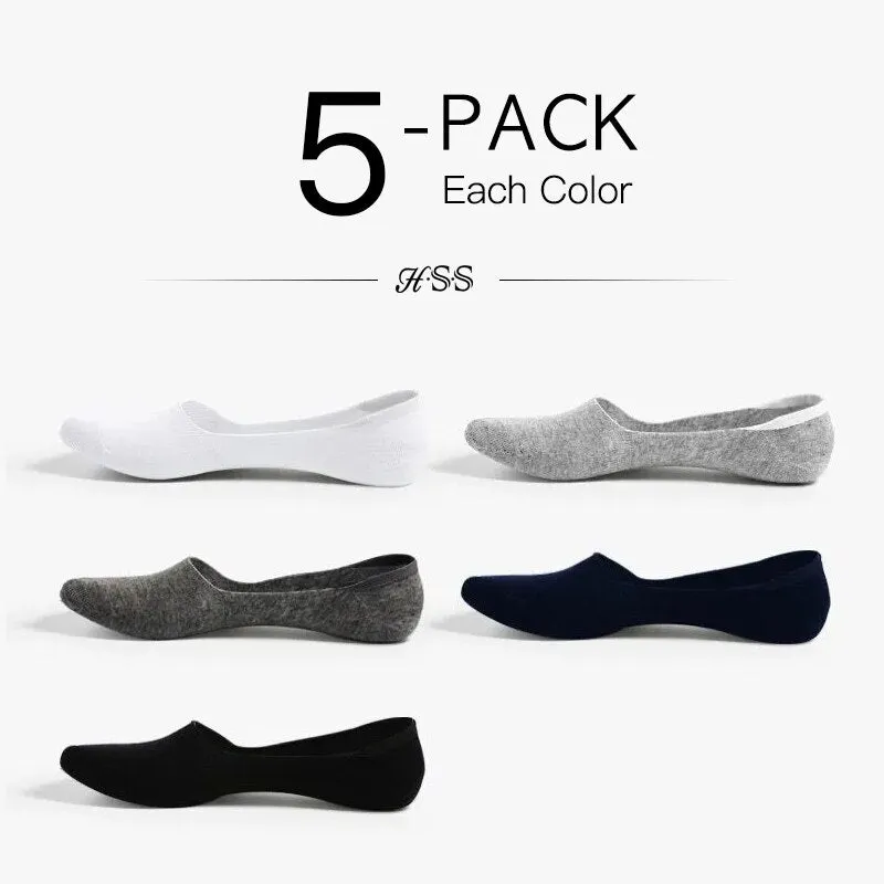 5 Pairs/lot Men Cotton Socks High Quality Casual Breathable Invisible Boat Sock Ankle Short Sports Men Socks Summer Male EU37-44