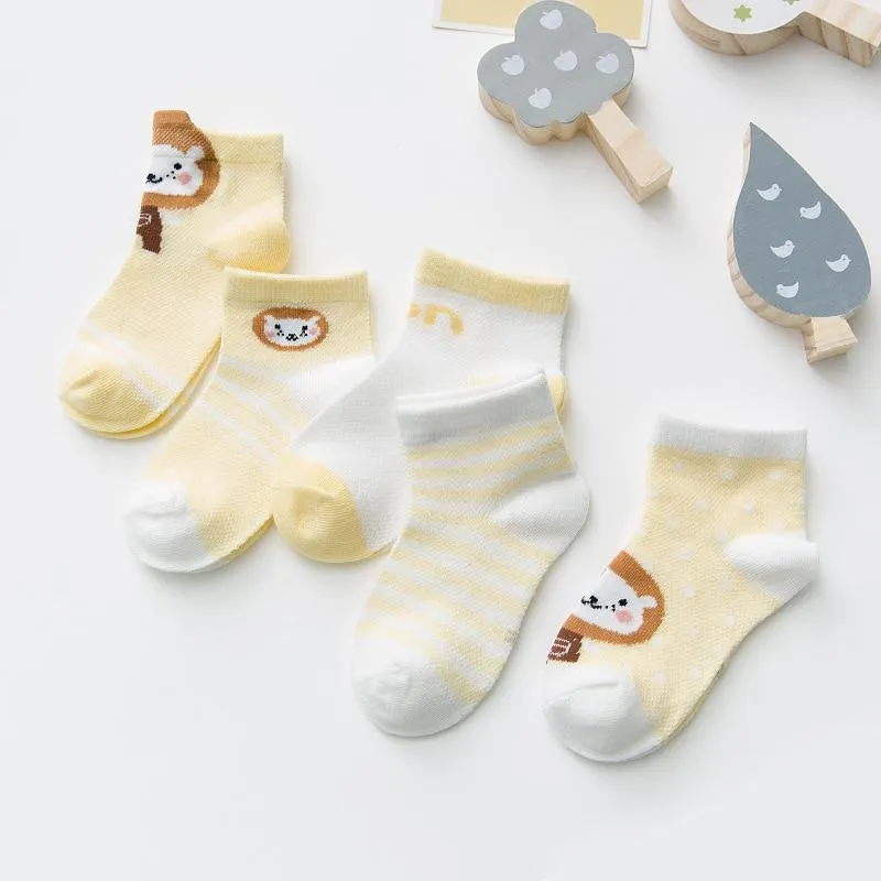 5Pair Set Unisex Baby Cotton Mesh Socks