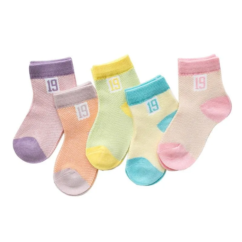 5Pair Set Unisex Baby Cotton Mesh Socks