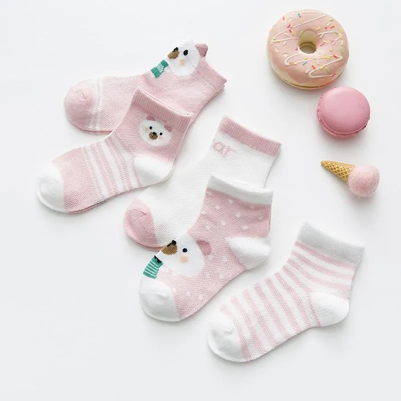 5Pair Set Unisex Baby Cotton Mesh Socks