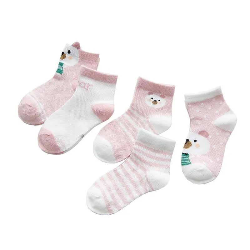 5Pair Set Unisex Baby Cotton Mesh Socks