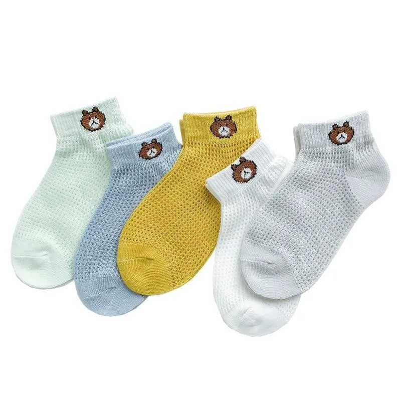 5Pair Set Unisex Baby Cotton Mesh Socks