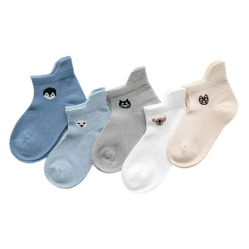 5Pair Set Unisex Baby Cotton Mesh Socks