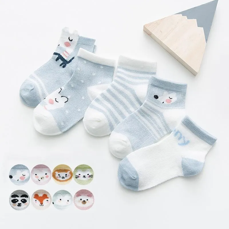 5Pair Set Unisex Baby Cotton Mesh Socks