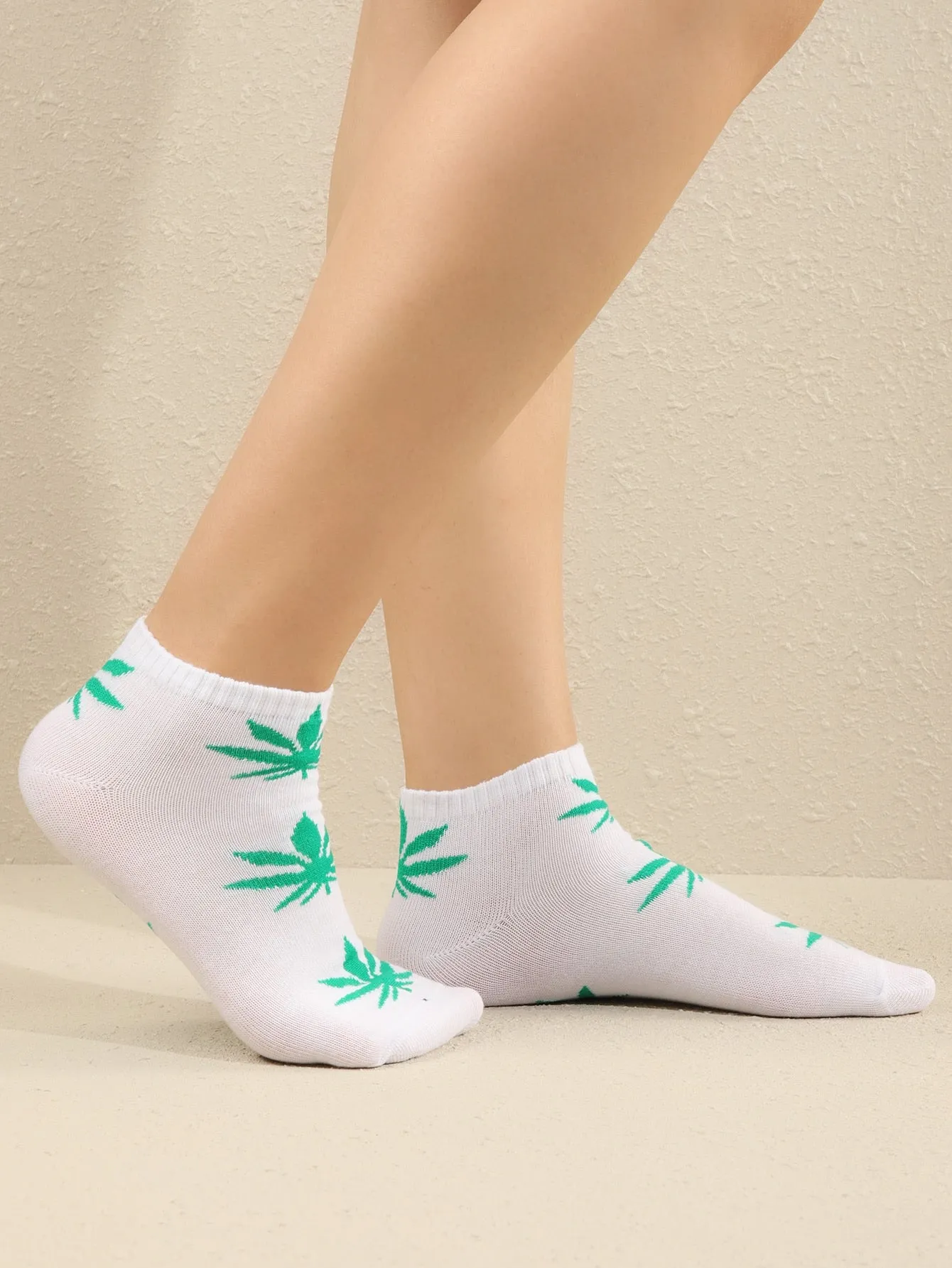 5pairs Marijuana Leaf Ankle Socks Silly Socks for Women Funky Socks Funny Socks