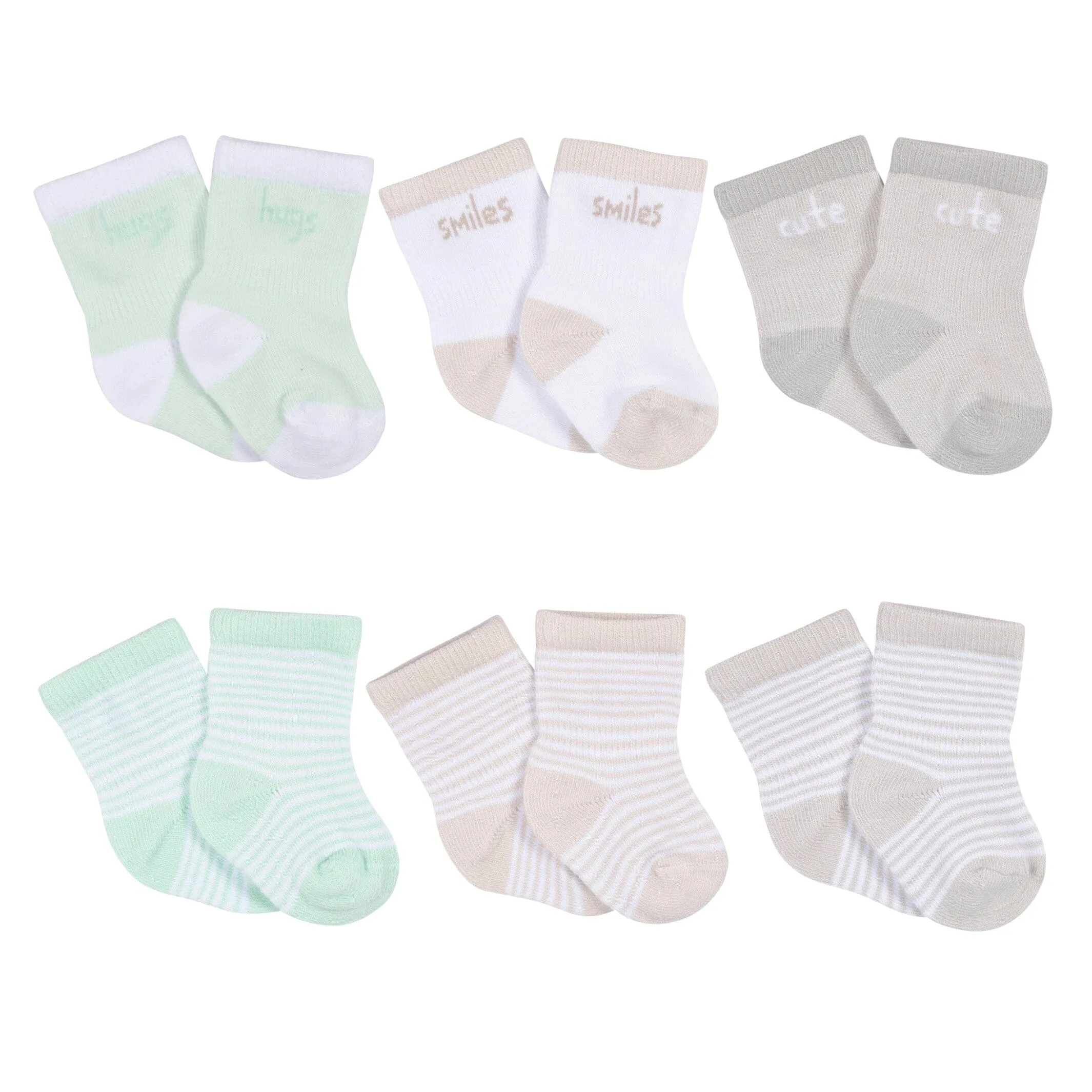 6-Pack Baby Neutral Vegetables Wiggle Proof® Socks