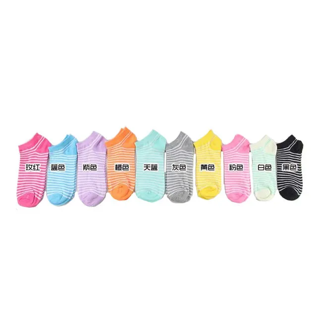 6Pair New Brand Female Lady Socks Women's Socks Short Cute Cotton Socks Shallow Mouth Sock Summer Thin Non-Slip Calcetines