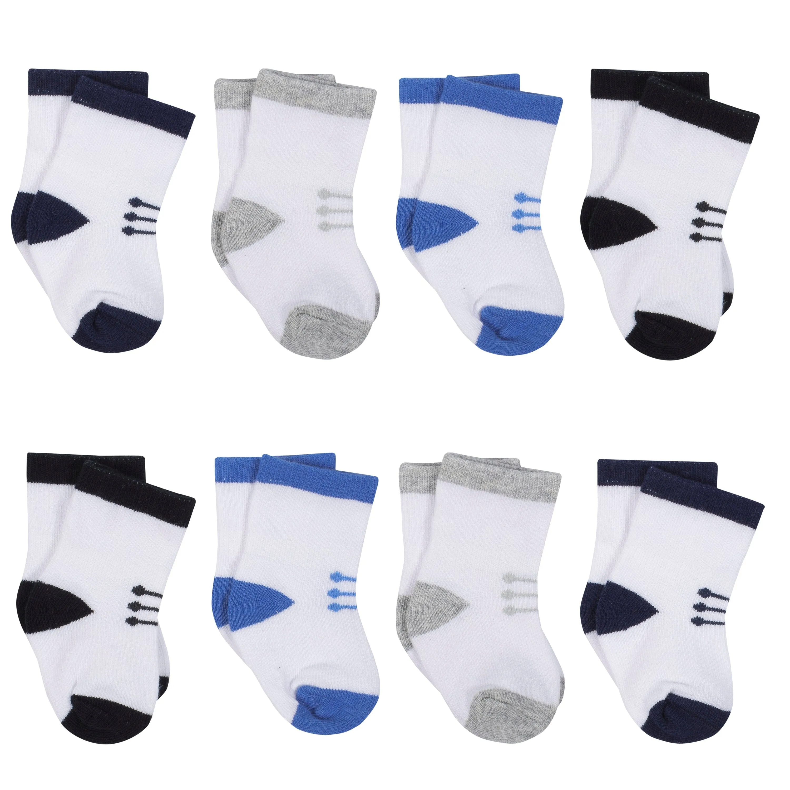 8-Pack Baby Boy's Laces Wiggle Proof® Socks