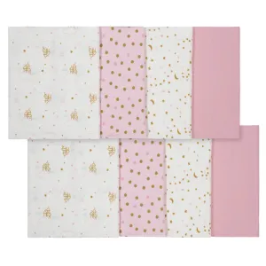 8-Pack Baby Girls Castle Burp Cloths