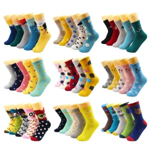 Animal Print Women Socks Cute Cartoon Cat Dog Duck Girl Socks