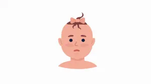 Animated scared baby emotion