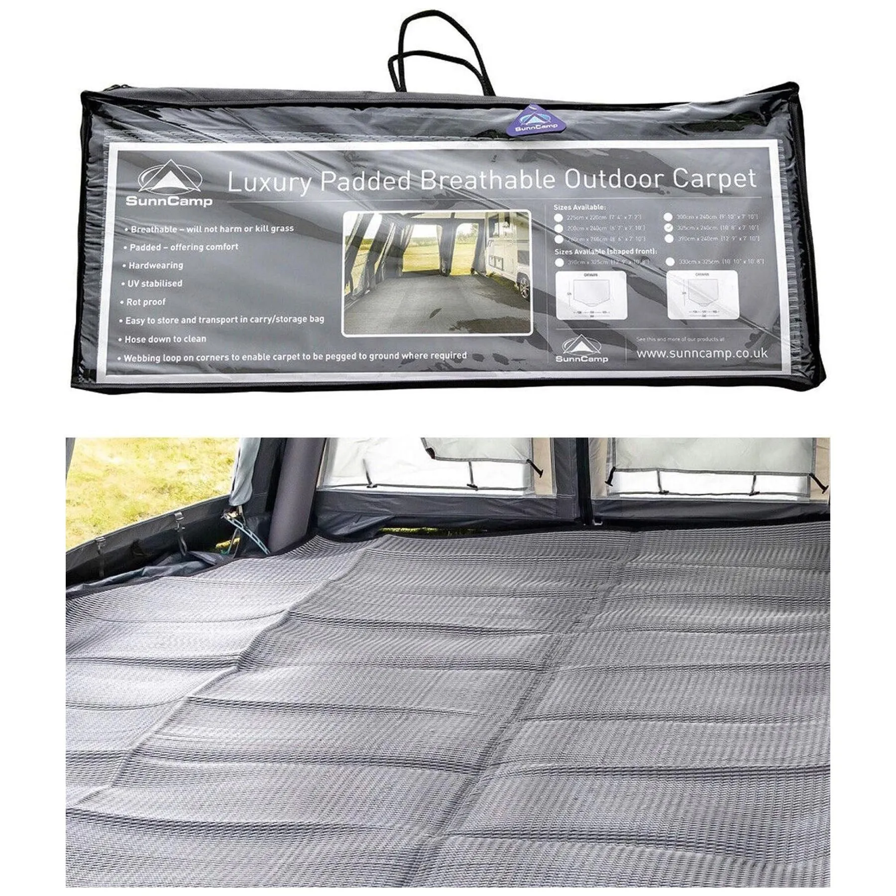 Awning Carpet Sunncamp Swift / Versara / Ultima 390 Luxury Padded 390cm x 240cm