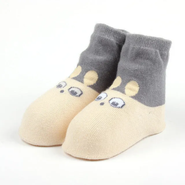 Baby Cartoon Anti-slip Cotton Socks Unisex Toddler Socks Floor Sock Infant Boys Girls Cat Skid Resistance Leg Warmers