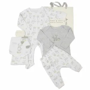 Baby Clothing Unisex Elephant 6 Piece Gift Set