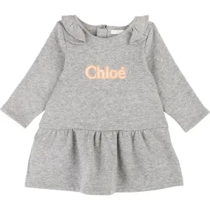 Baby Girls Grey Fleece Dress