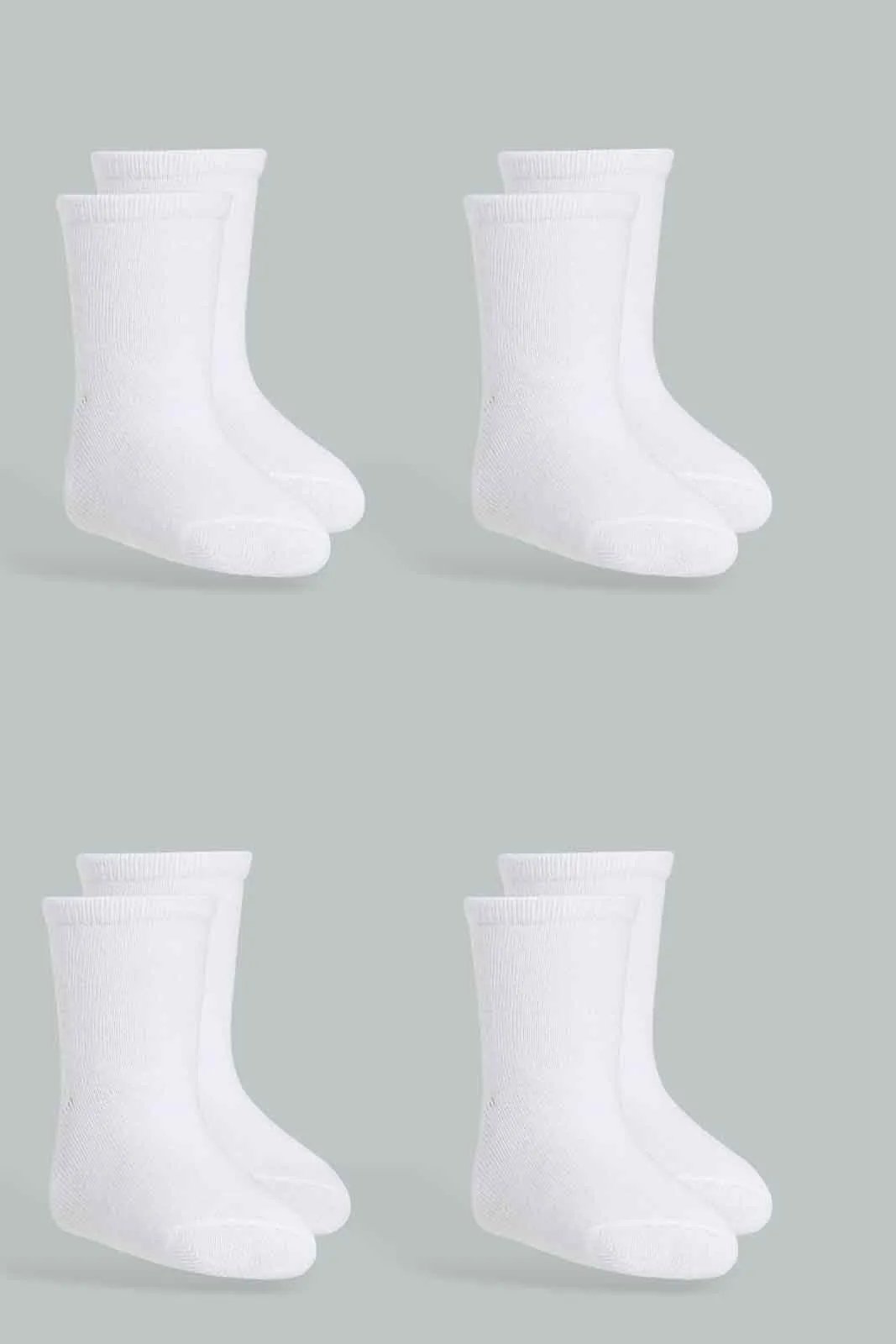 Baby Girls White Socks Set (Pack of 4)