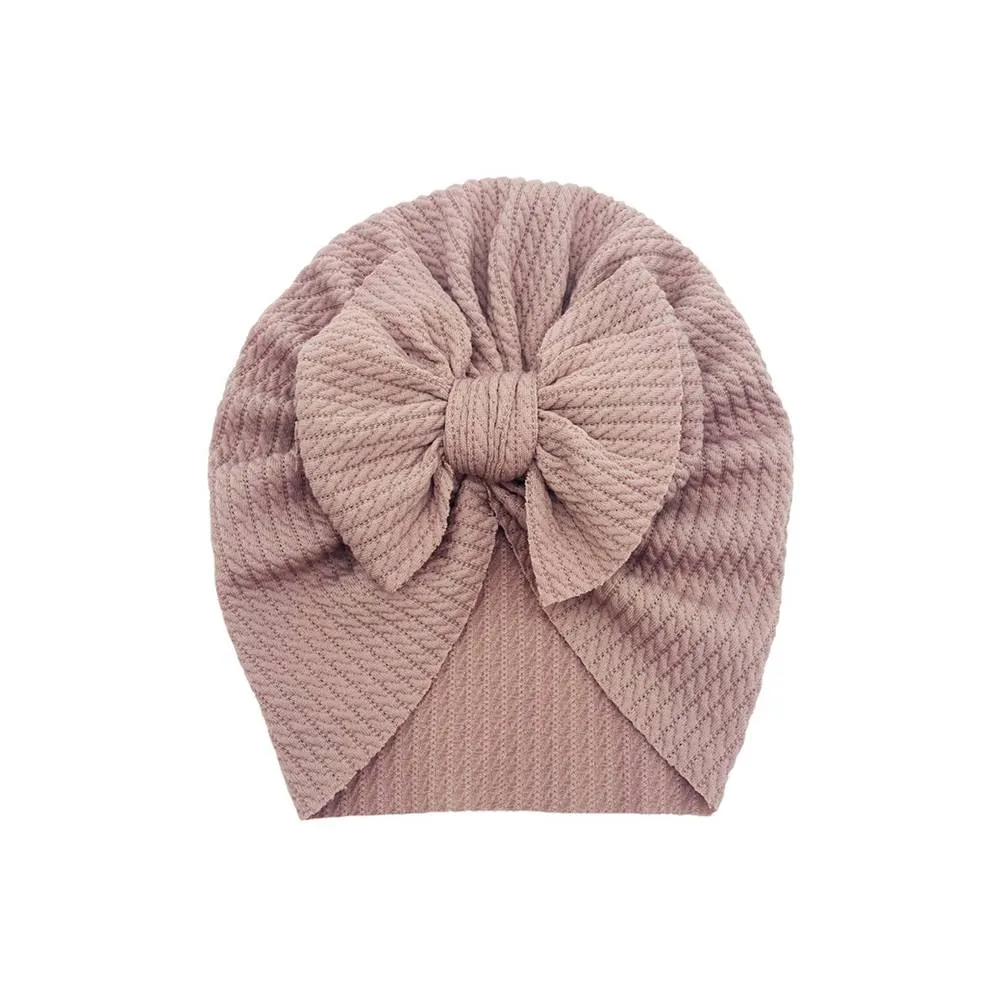 Baby Hattie Bow Turban — Blush