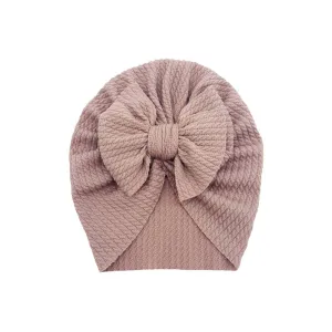 Baby Hattie Bow Turban — Blush