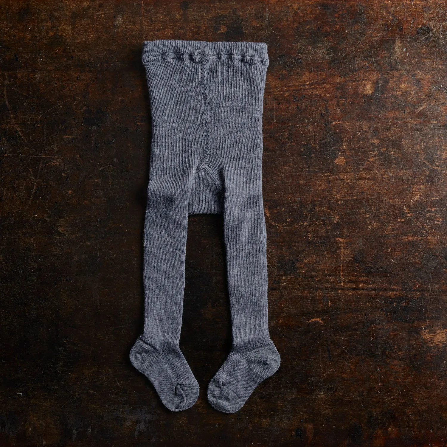 Baby Merino Wool/Cotton Tights - Slate