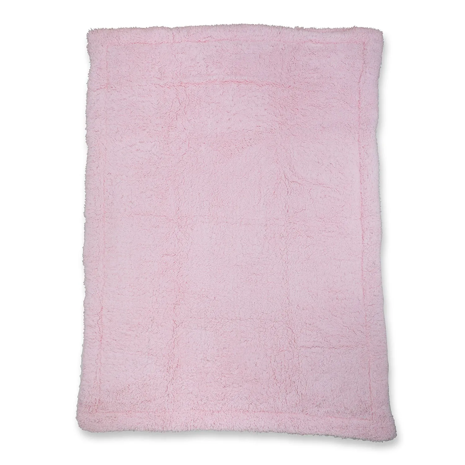 Baby Moo Bear In Pram Snuggly Bubble Blanket - Pink