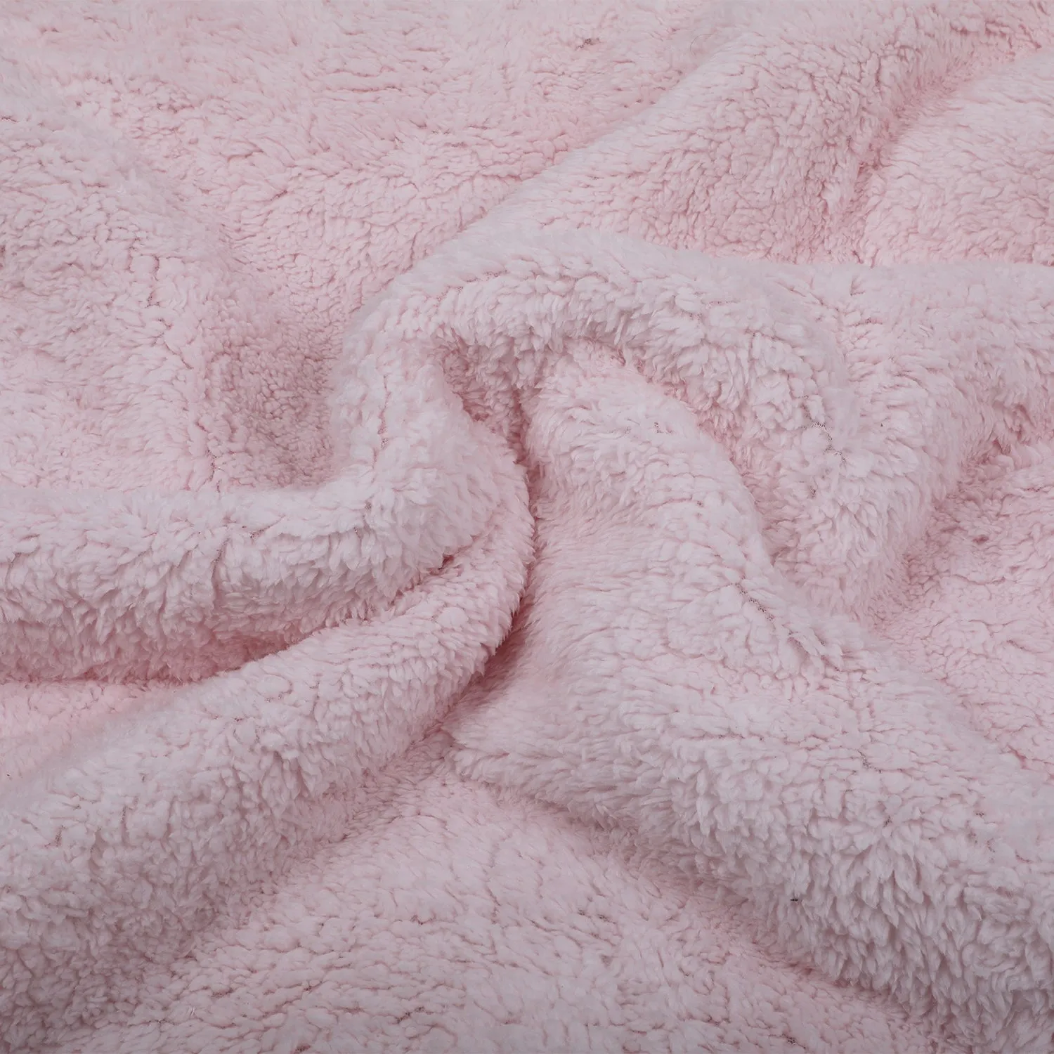 Baby Moo Bear In Pram Snuggly Bubble Blanket - Pink