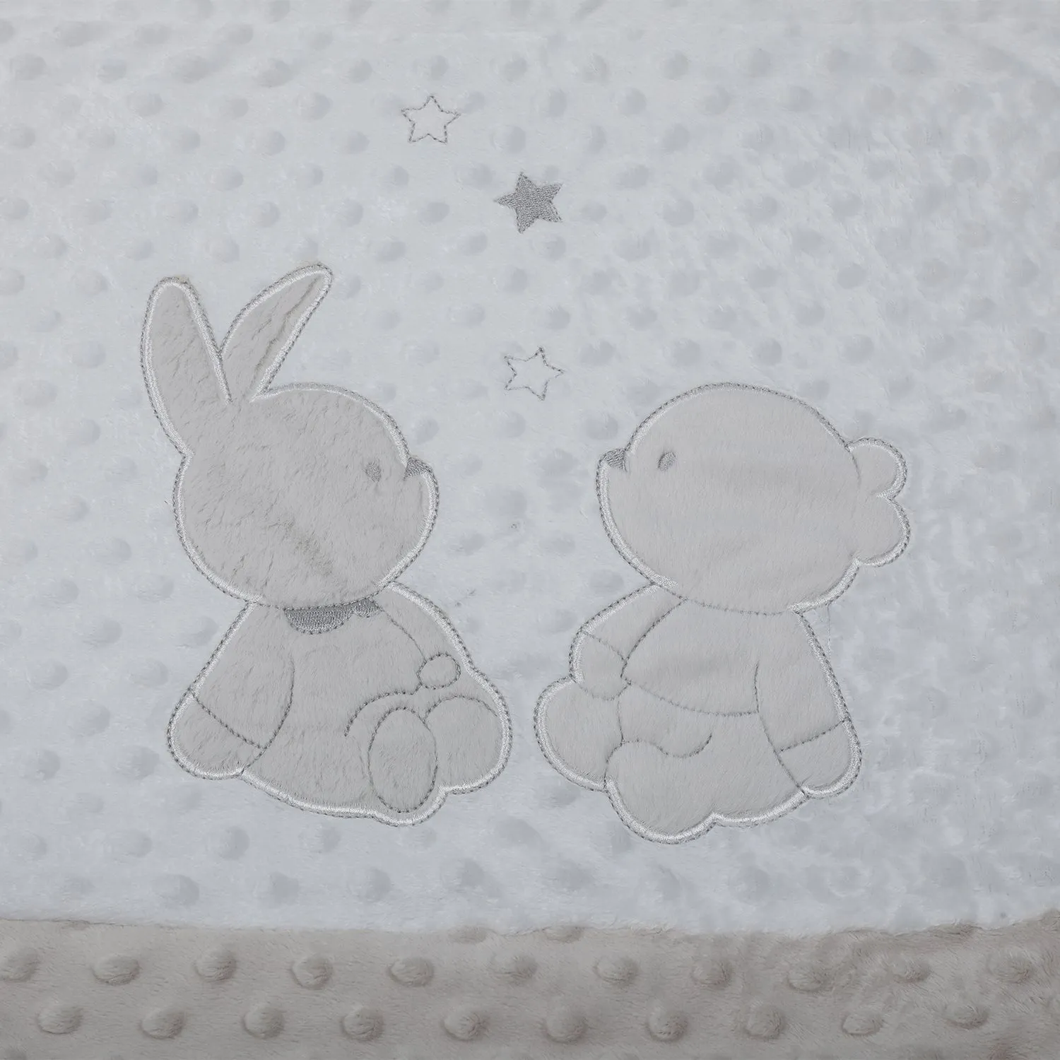 Baby Moo Best Friends Snuggly Bubble Blanket - Grey