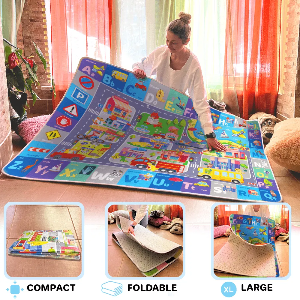 Baby Play Mat for Floor | City Design