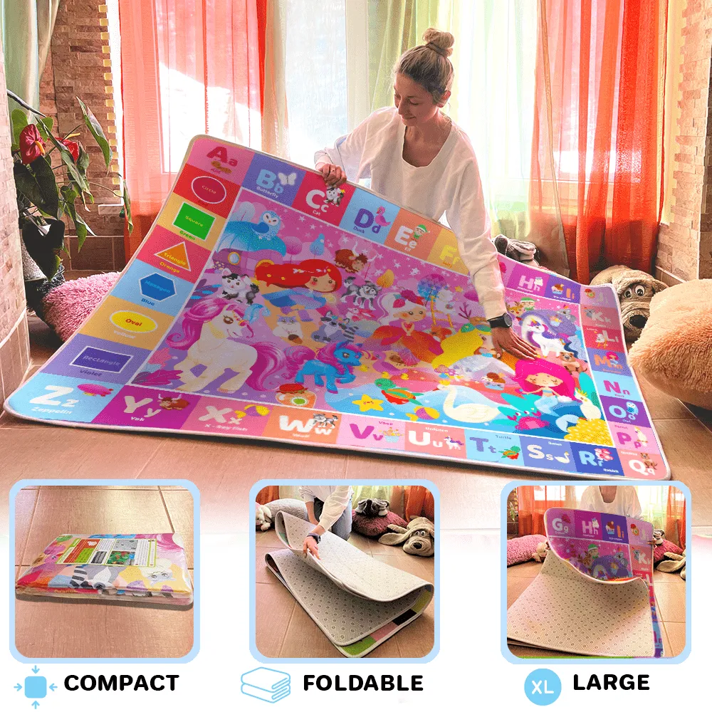 Baby Play Mat for Floor | Unicorn & Princess