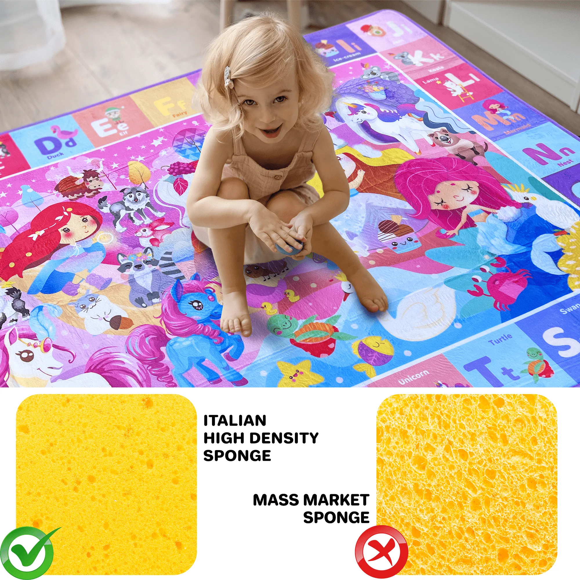 Baby Play Mat for Floor | Unicorn & Princess