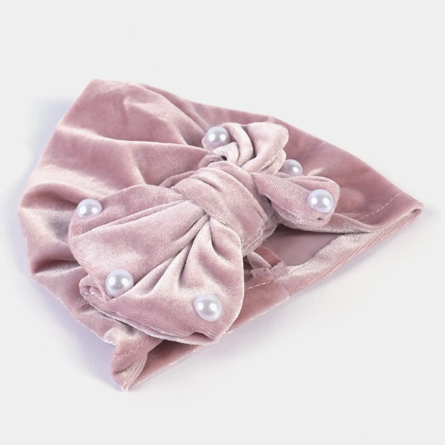 Baby Turban Cap/Hat Velvet 3M  | Peach