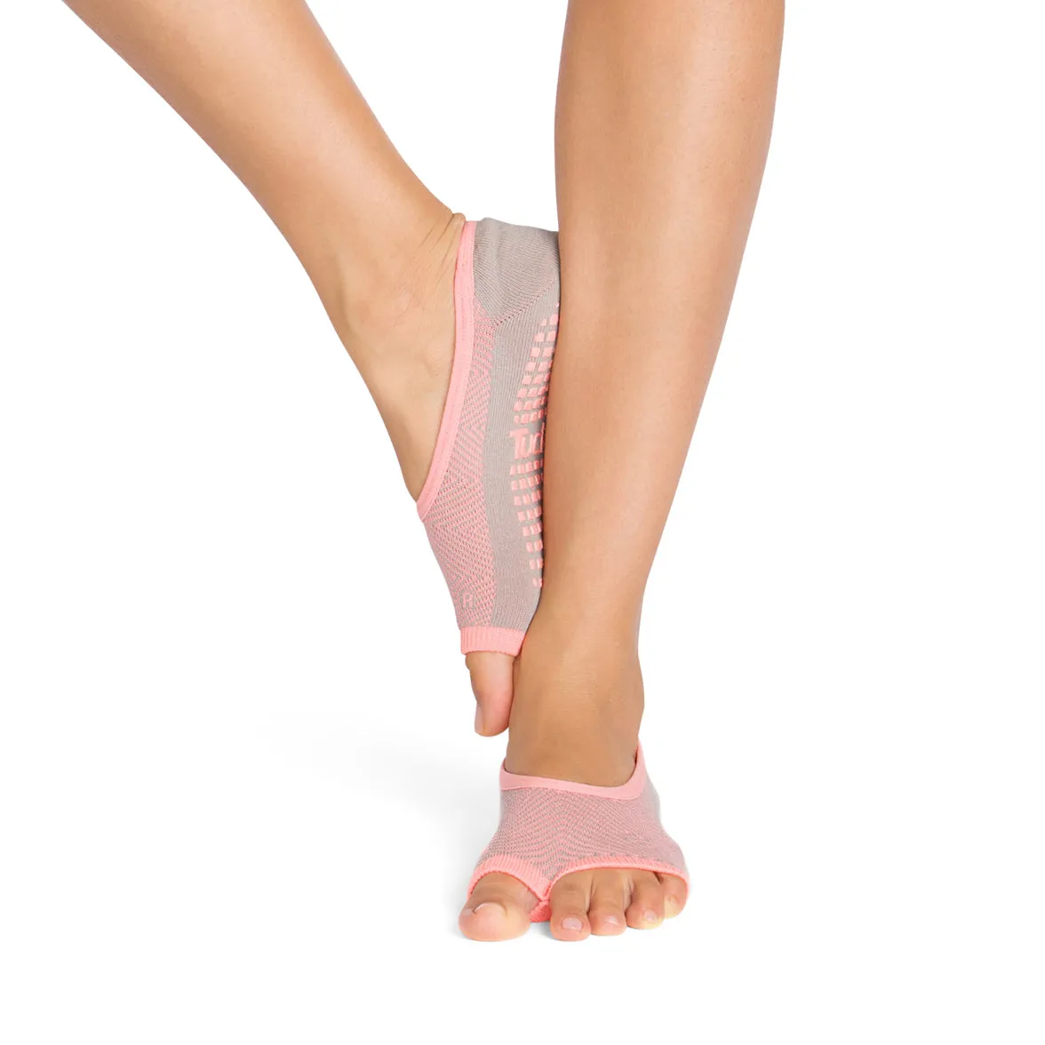 Ballerina - Grey/Peach Geo - Grip Socks