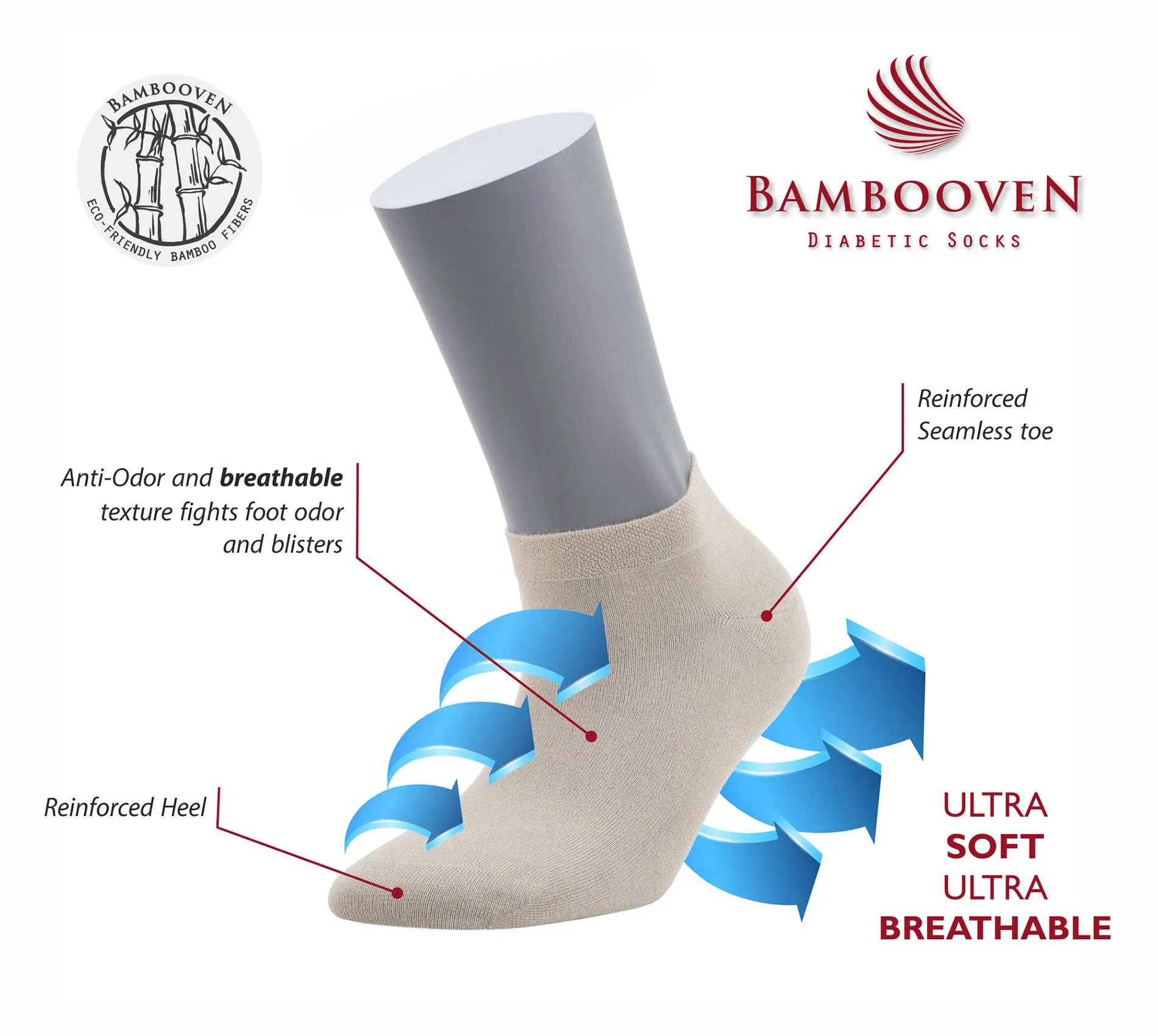 Bambooven Men’s Lightweight Dress & Trouser Socks – Soft & Breathable (8 Pack)