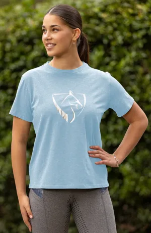 BARE Silver Logo T-Shirt - Light Blue