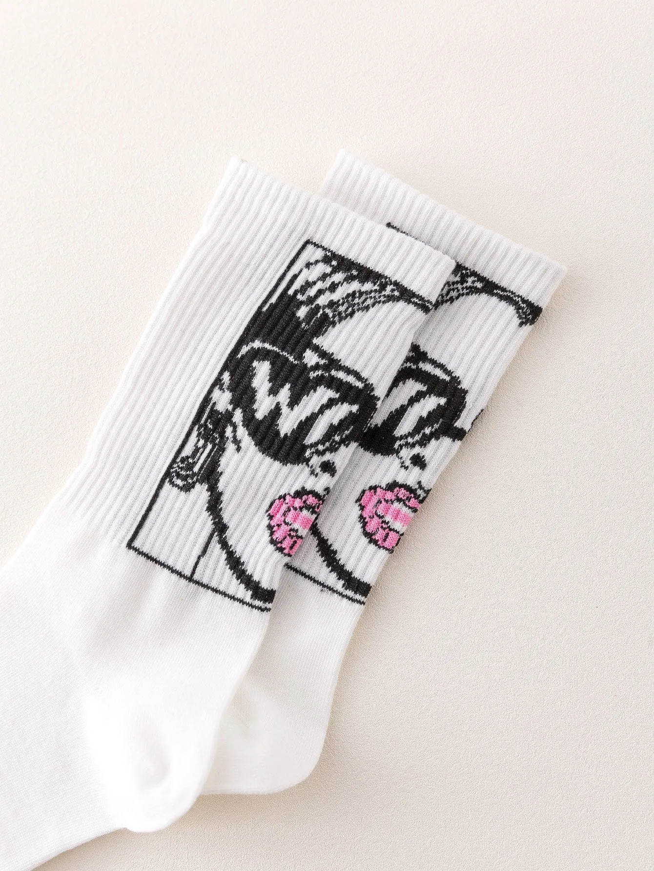 Beautiful Women Face Crew Socks Funny Socks for Women Novelty Socks Funky Socks