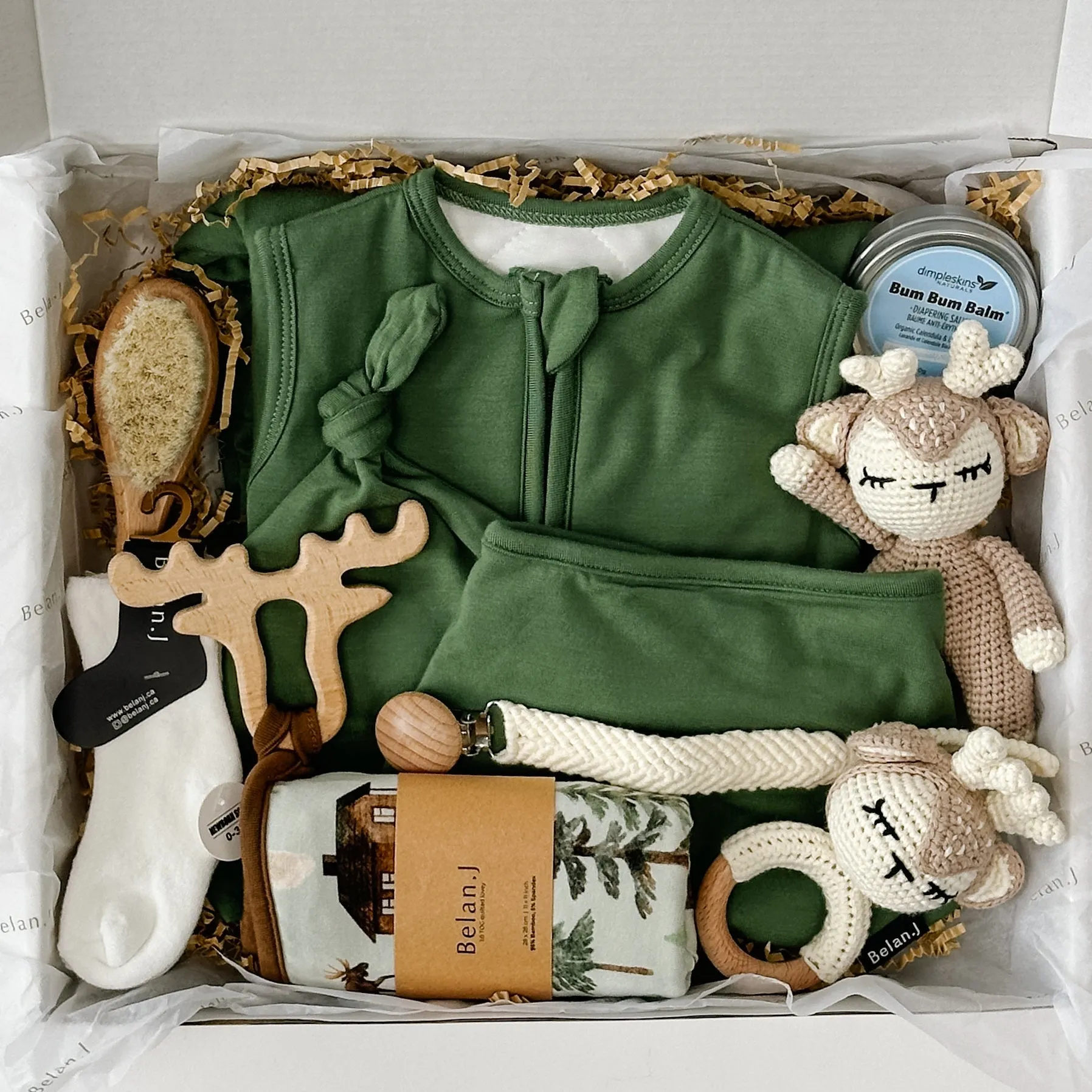 Belan.J Welcome Baby  Gift Box - Evergreen