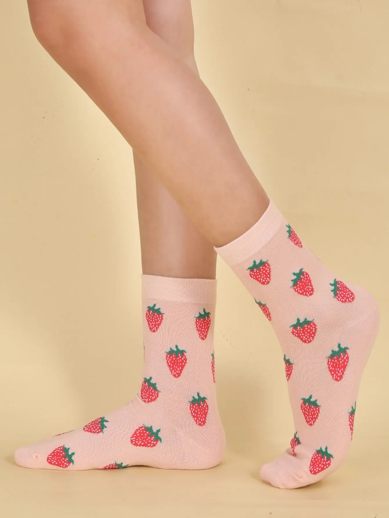 Berry Strawberry Crew Socks Funny Socks for Women Novelty Socks Funky Socks Gift