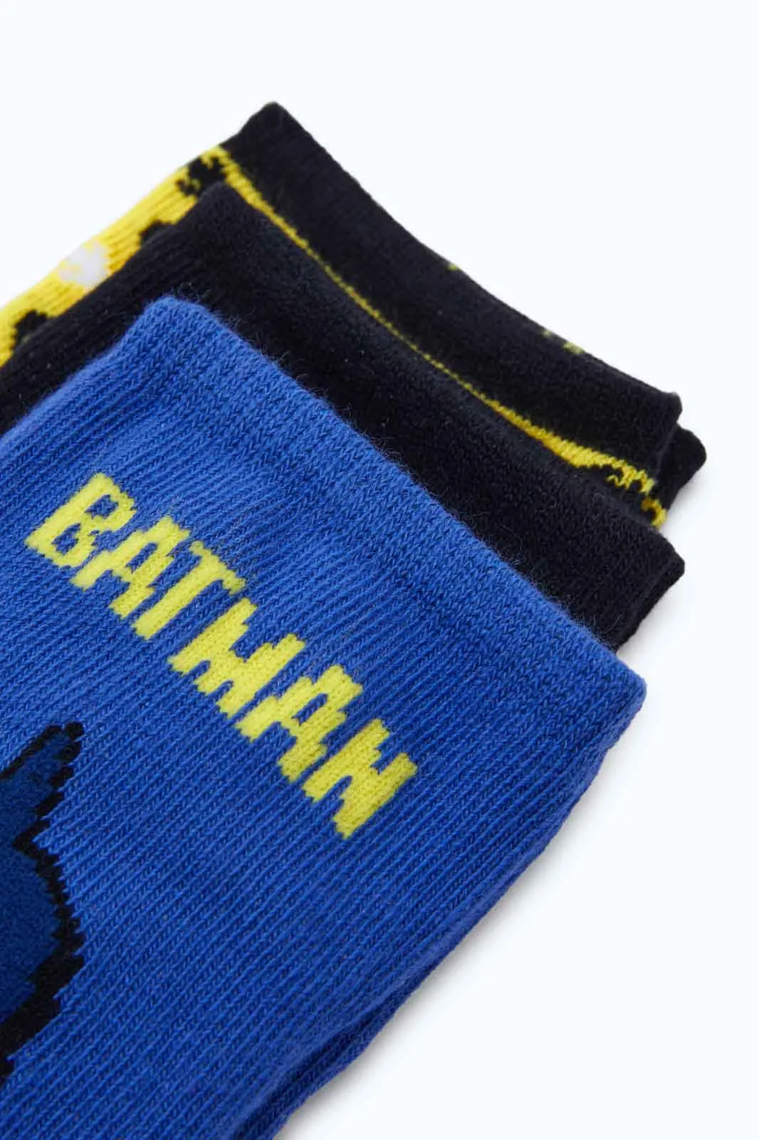 Boys Assorted Batman Print Socks Set (Pack Of 3)