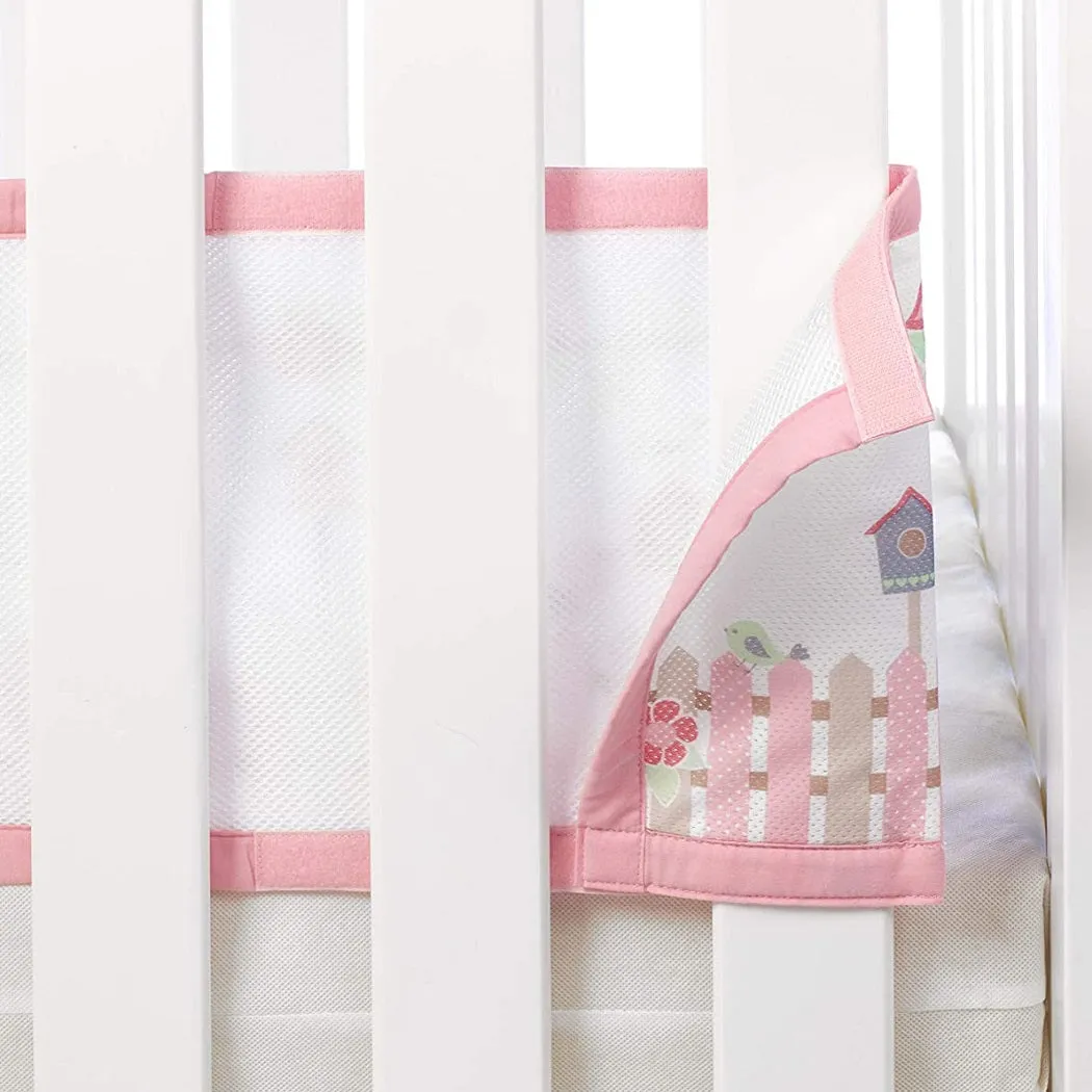 Breathable Baby Cot Bed Set (English Garden)