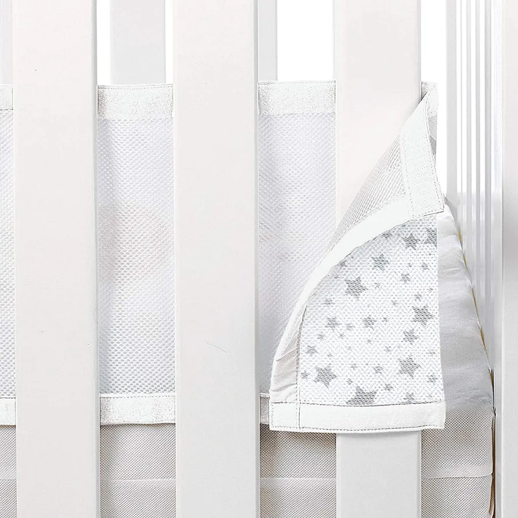 Breathable Baby Cot Bed Set (Twinkle Grey)