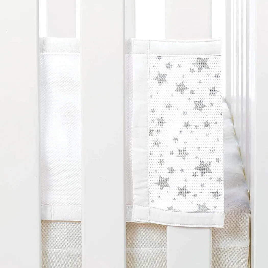 Breathable Baby Mesh Liner - 2 Sided (Twinkle Stars Grey)