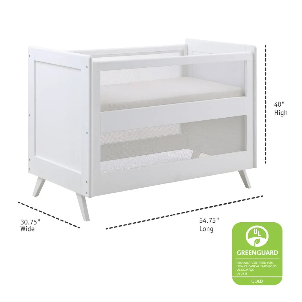 BreathableBaby Breathable Mesh 3-in-1 Convertible Crib - White