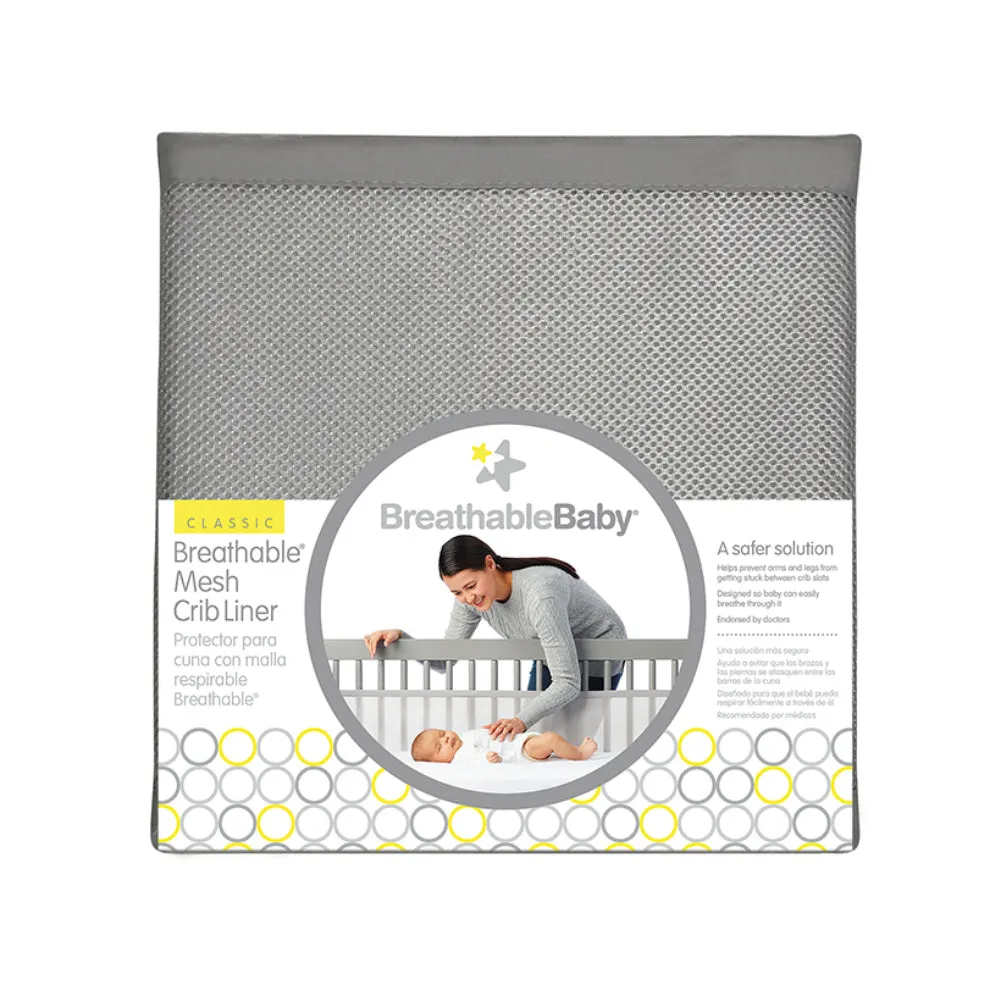 BreathableBaby Classic Mesh Crib Liner - White