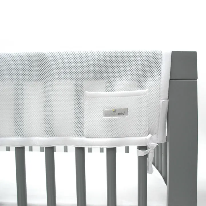 BreathableBaby Mesh Crib RailGuard Teething Cover for Full-Size Crib - Long Panel