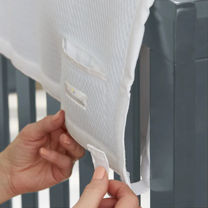 BreathableBaby Mesh Crib RailGuard Teething Cover for Full-Size Crib - Long Panel